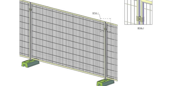 Welded Mesh Mobile Fence System